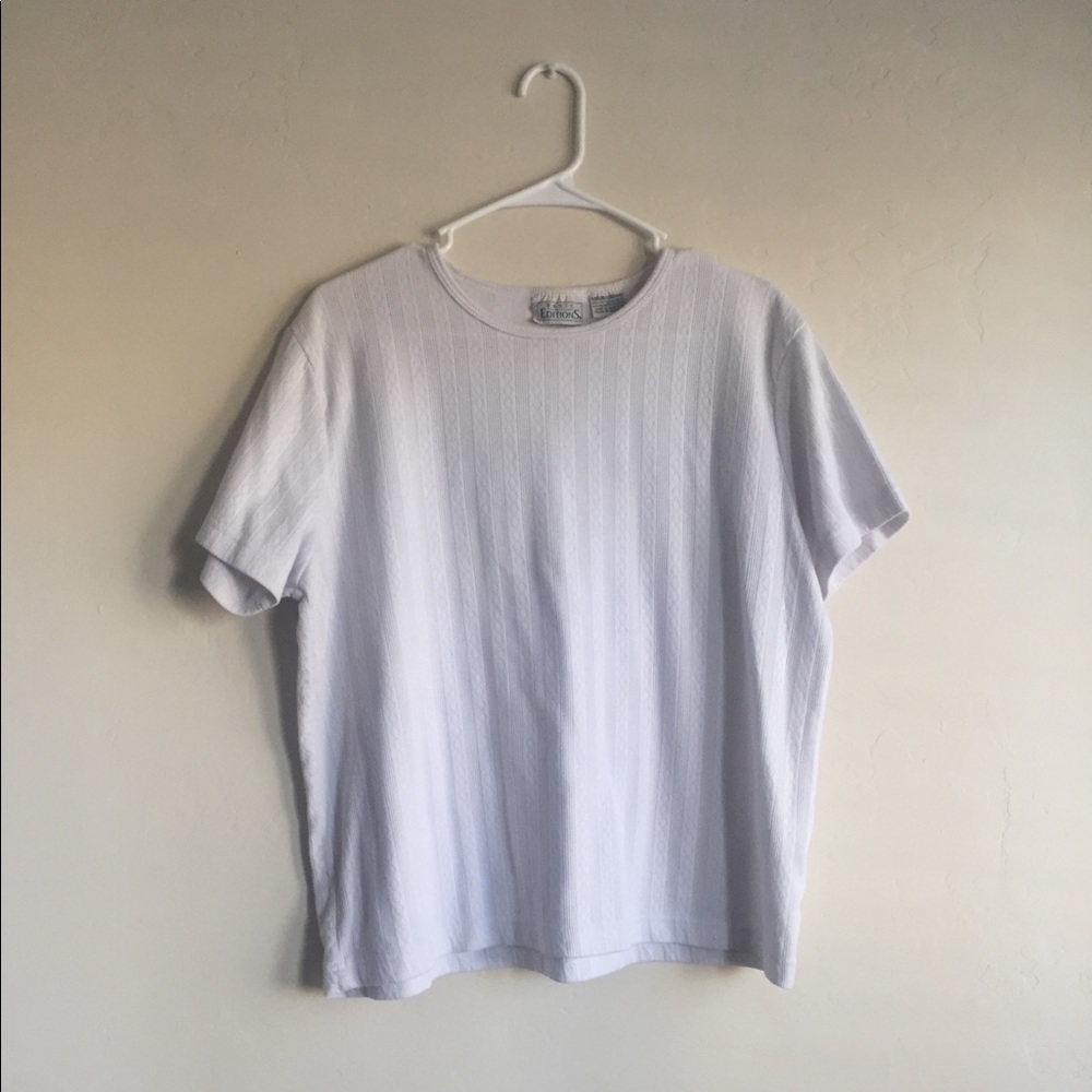 Basic Editions ivory tee shirt